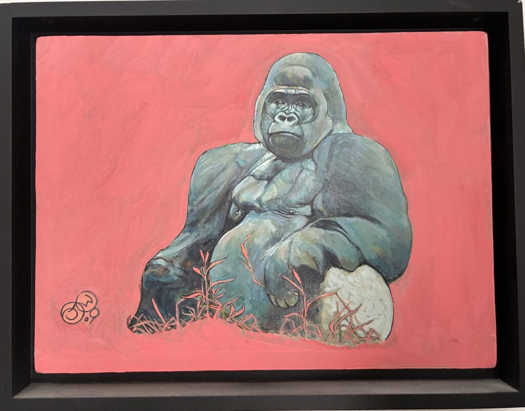 Buddha, huile sur panneau de bois de Jonny White
