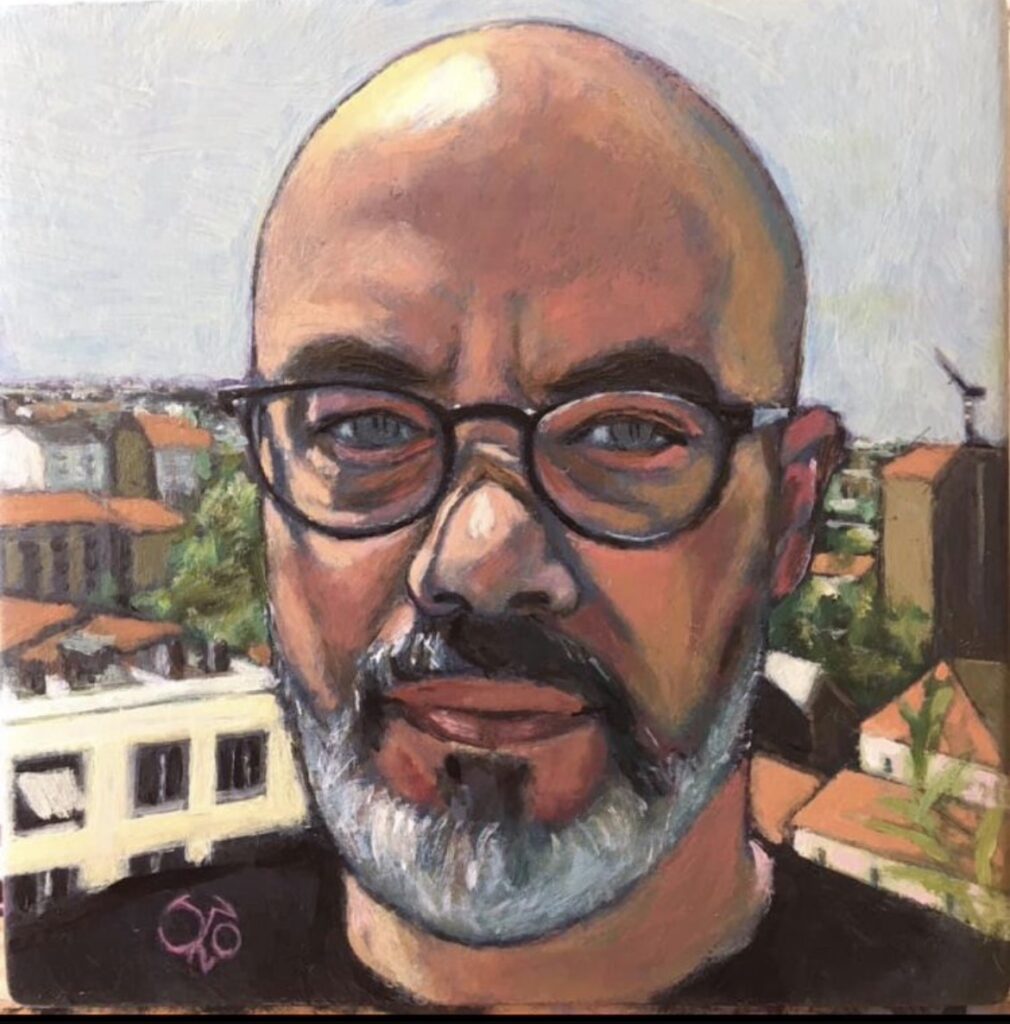 Sixty-Five Days of Confinement, huile de Jonny White peinte depuis sa véranda pendant le confinement de 2020