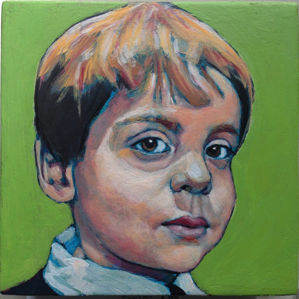 Boy, portrait à l'huile par Jonny White