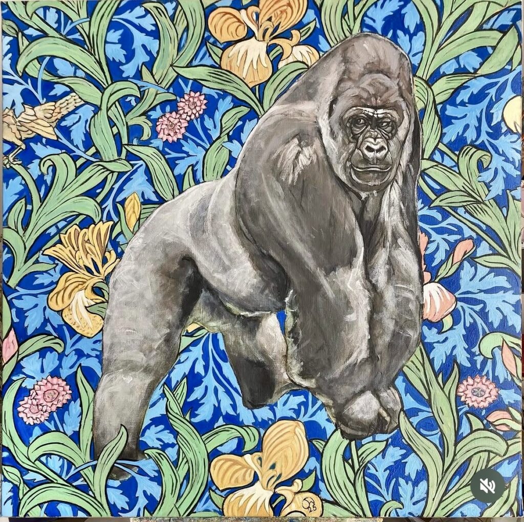 Too Soon ?, huile sur toile de Jonny White, peinture animalière contemporaine